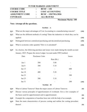 IGNOU BCOC-138 Solved Assignment 2026 English Medium