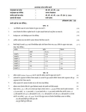 IGNOU BCOC-138 Solved Assignment 2026 Hindi Medium