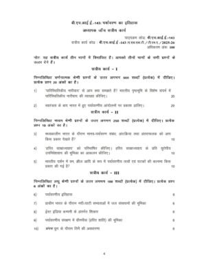 IGNOU BHIE-143 Solved Assignment 2025-26 HIndi Medium