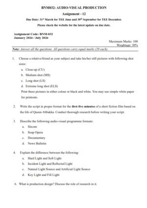 IGNOU BNM-032 Solved Assignment 2026 English Medium