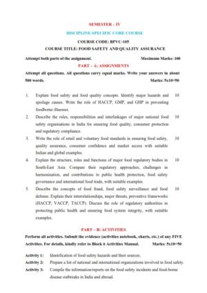 IGNOU BPVC-105 Solved Assignment 2025-26 English Medium