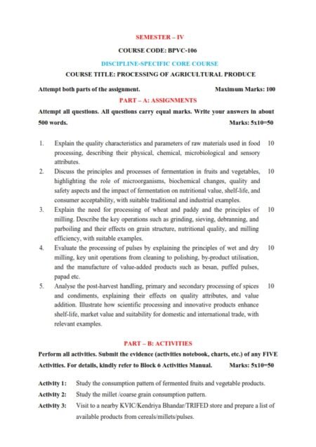 IGNOU BPVC-106 Solved Assignment 2025-26 English Medium