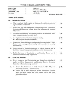 IGNOU BRL-101 Solved Assignment 2025-26 English Medium