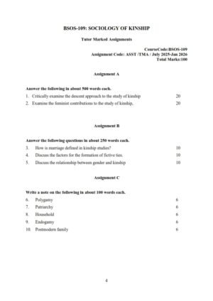 IGNOU BSOC-109 Solved Assignment 2025-26 English Medium