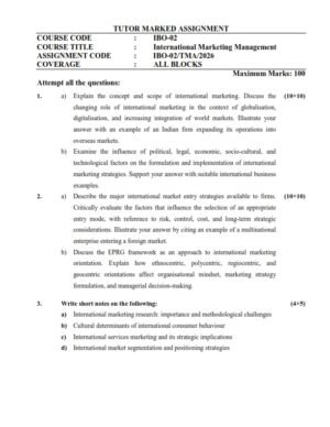 IGNOU IBO-02 Solved Assignment 2026 English Medium