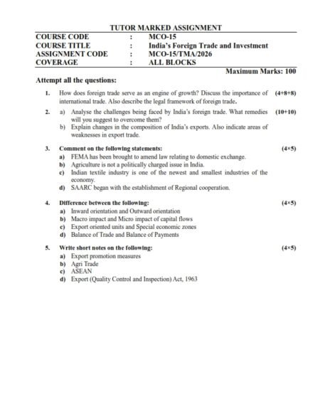 IGNOU MCO-015 Solved Assignment 2026 English Medium