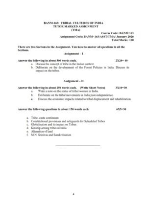 IGNOU BANM-163 Solved Assignment Jan-2026 English Medium