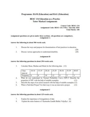 IGNOU BESC-134 Solved Assignment 2026 English Medium