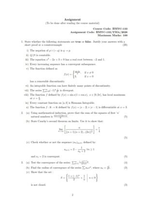 IGNOU BMTC-133 Solved Assignment 2026 English Medium