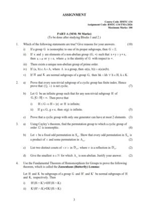 IGNOU BMTC-134 Solved Assignment 2026 English Medium