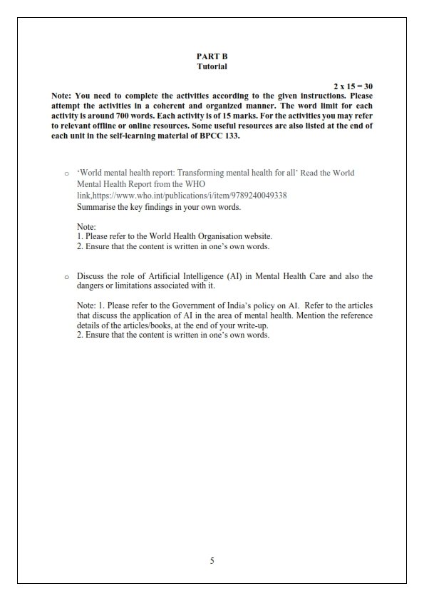IGNOU BPCC-133 Solved Assignment 2025-26 English Medium - Image 2