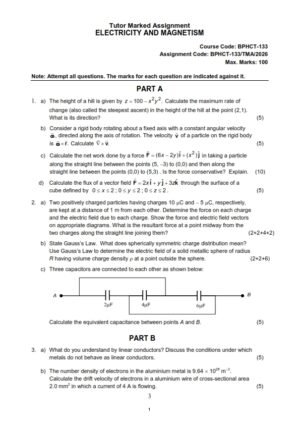 IGNOU BPHCT-133 Solved Assignment 2026 English Medium