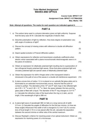 IGNOU BPHCT-137 Solved Assignment 2026 English Medium