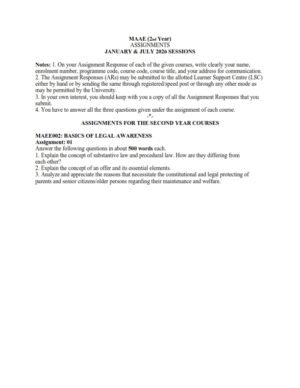 IGNOU MAE-002 Solved Assignment 2026 English Medium