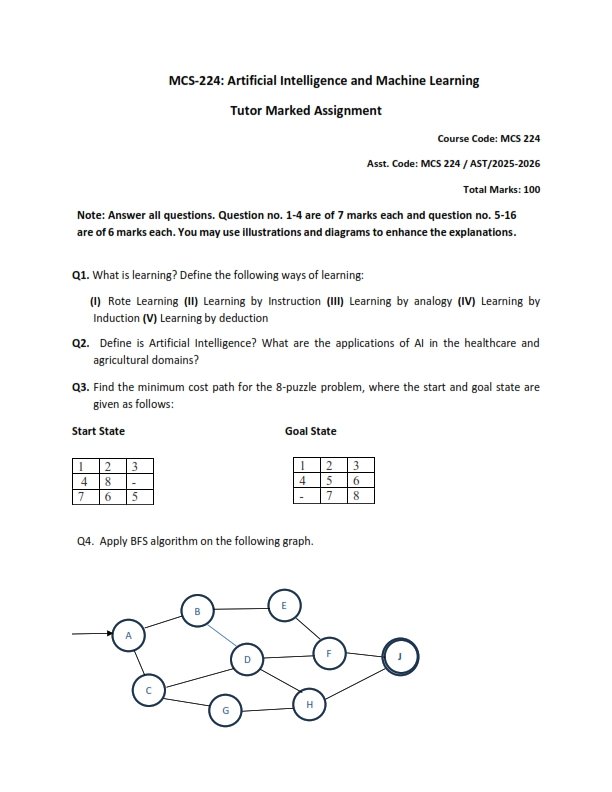 IGNOU MCS-224 Solved Assignment 2025-26 English Medium