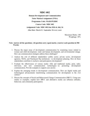 IGNOU MDCE-002 Solved Assignment 2026 English Medium