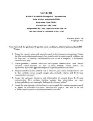 IGNOU MDCE-006 Solved Assignment 2026 English Medium