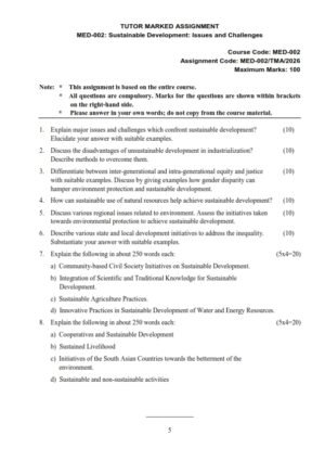 IGNOU MED-02 Solved Assignment 2025-26 English Medium