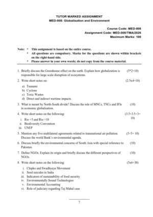 IGNOU MED-08 Solved Assignment 2025-26 English Medium