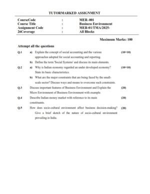 IGNOU MER-001 Solved Assignment 2025-26 English Medium