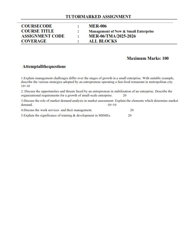 IGNOU MER-006 Solved Assignment 2025-26 English Medium