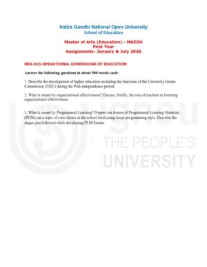 IGNOU MES-015 Solved Assignment 2026 English Medium