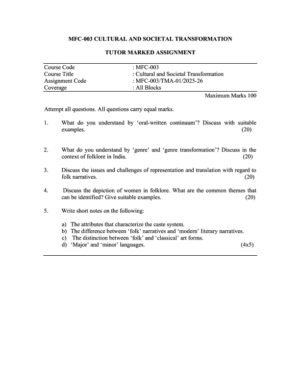 IGNOU MFC-03 Solved Assignment 2025-26 English Medium