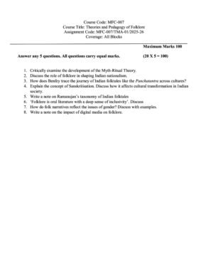 IGNOU MFC-07 Solved Assignment 2025-26 English Medium