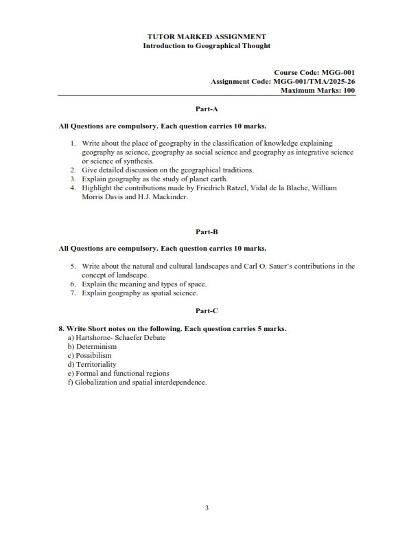 IGNOU MGG-01 Solved Assignment 2025-26 English Medium