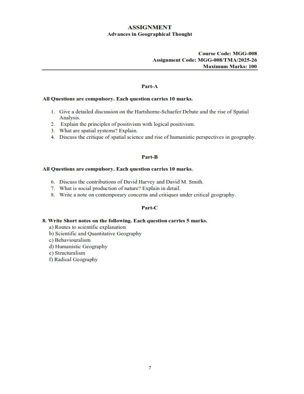 IGNOU MGG-08 Solved Assignment 2025-26 English Medium