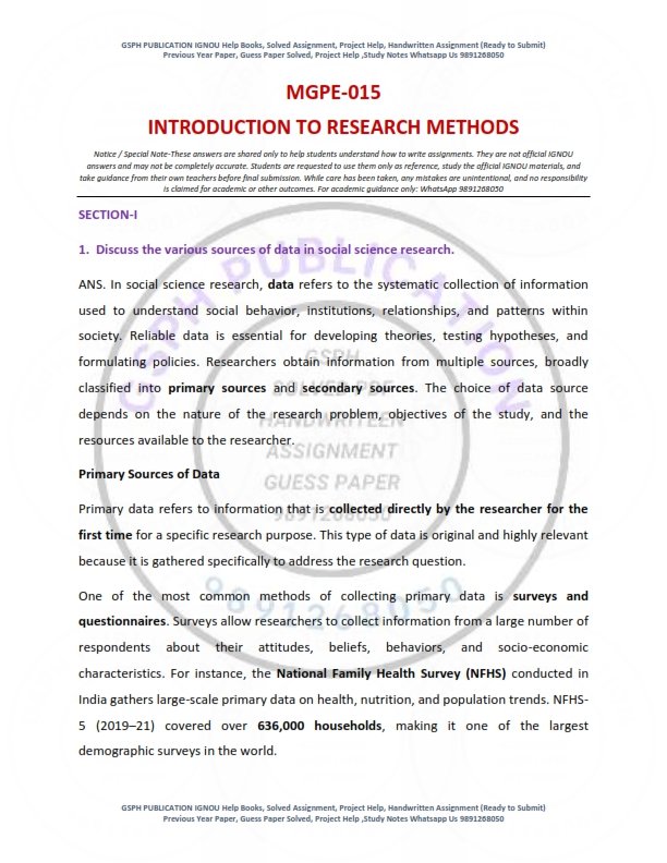 IGNOU MGPE-015 Solved Assignment 2025-26 English Medium - Image 2