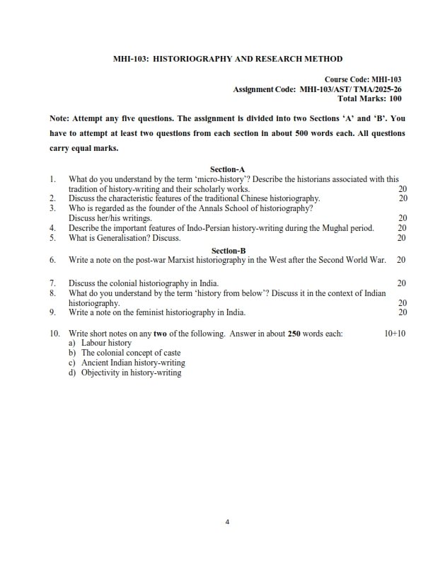 IGNOU MHI-103 Solved Assignment 2025-26 English Medium
