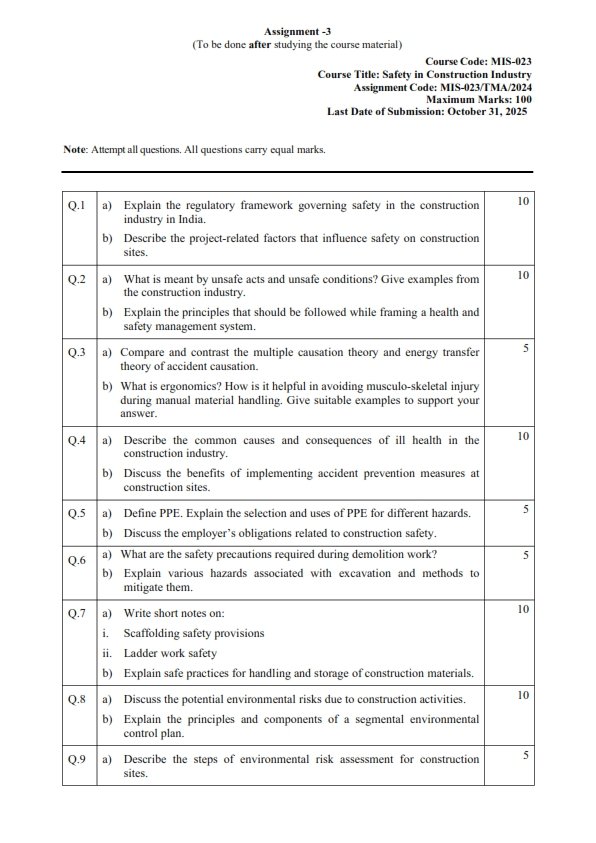 IGNOU MIS-023 Solved Assignment July-2025 English Medium