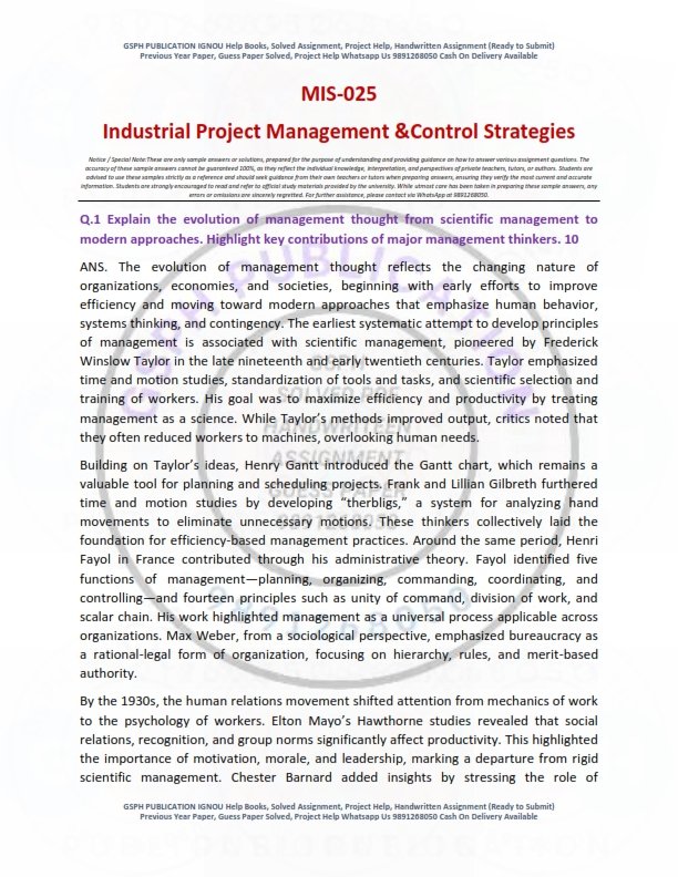 IGNOU MIS-025 Solved Assignment July-2025 English Medium - Image 2