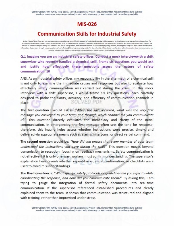 IGNOU MIS-026 Solved Assignment July-2025 English Medium - Image 2