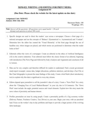 IGNOU MJM-022 Solved Assignment 2026 English Medium