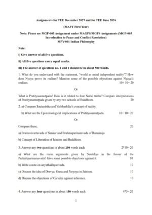 IGNOU MPY-01 Solved Assignment 2025-26 English Medium