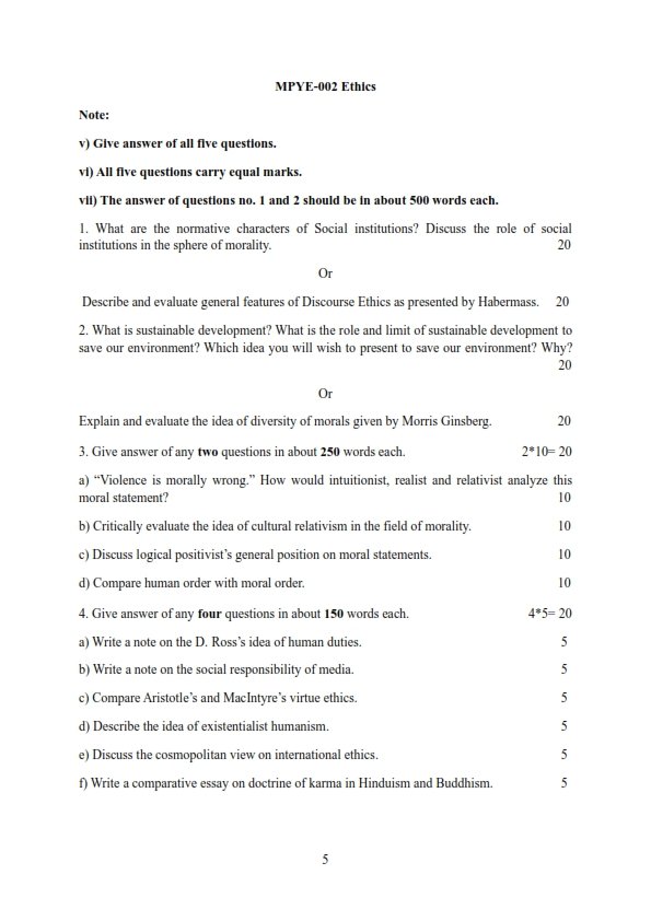 IGNOU MPYE-02 Solved Assignment 2025-26 English Medium