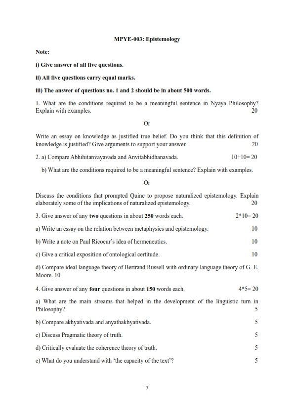 IGNOU MPYE-03 Solved Assignment 2025-26 English Medium