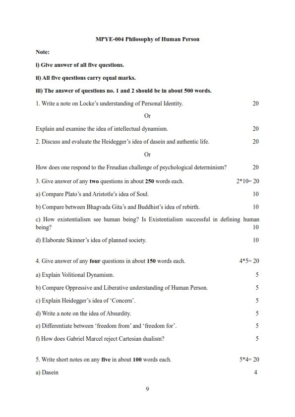 IGNOU MPYE-04 Solved Assignment 2025-26 English Medium