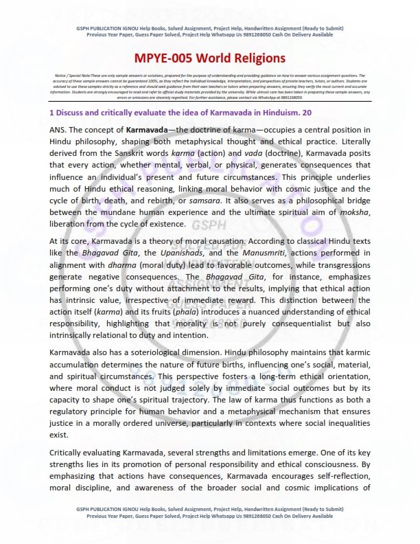 IGNOU MPYE-05 Solved Assignment 2025-26 English Medium - Image 3