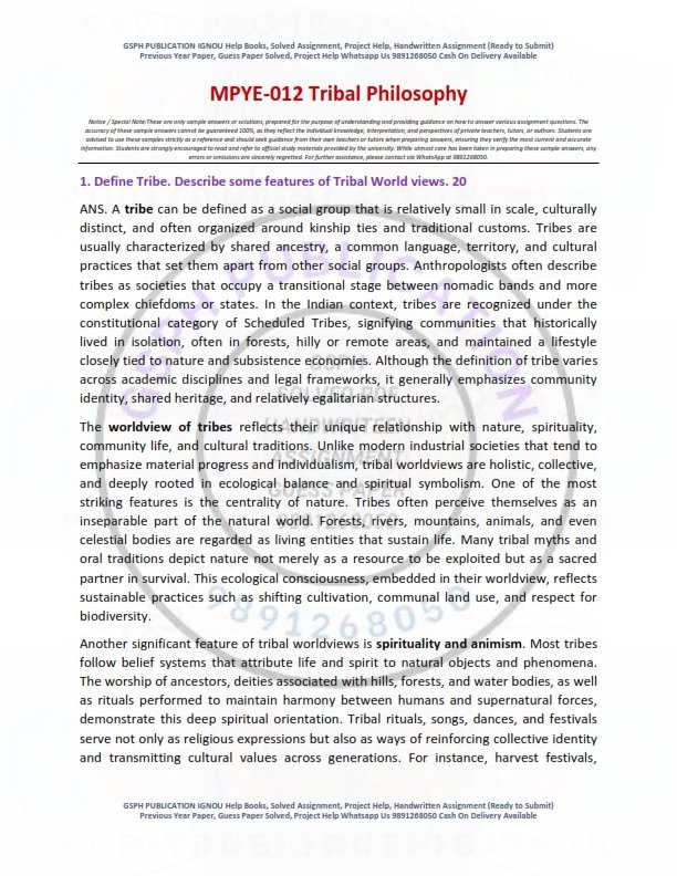 IGNOU MPYE-012 Solved Assignment 2025-26 English Medium - Image 3