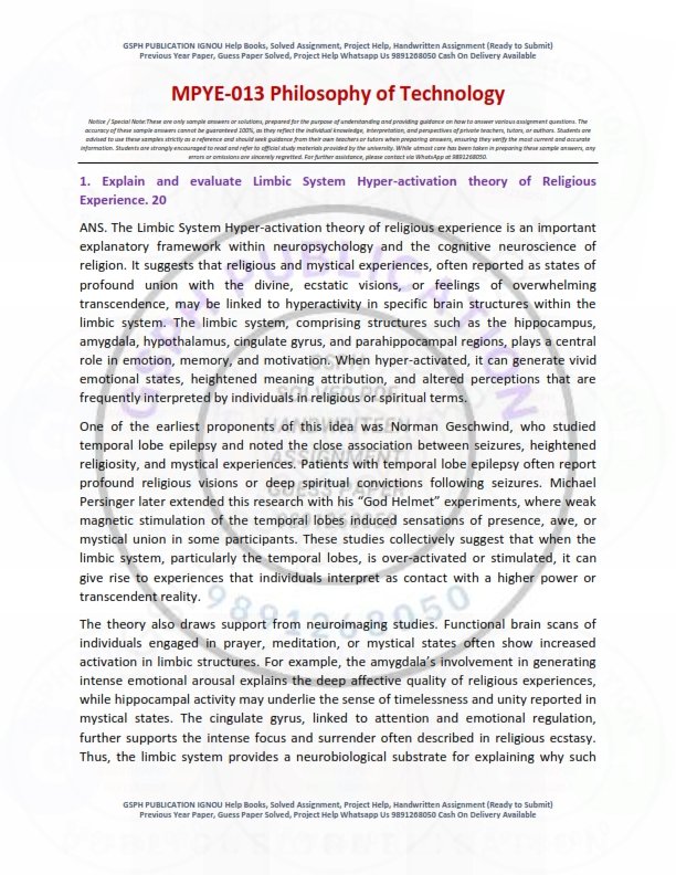 IGNOU MPYE-013 Solved Assignment 2025-26 English Medium - Image 3