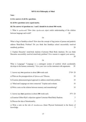 IGNOU MPYE-014 Solved Assignment 2025-26 English Medium