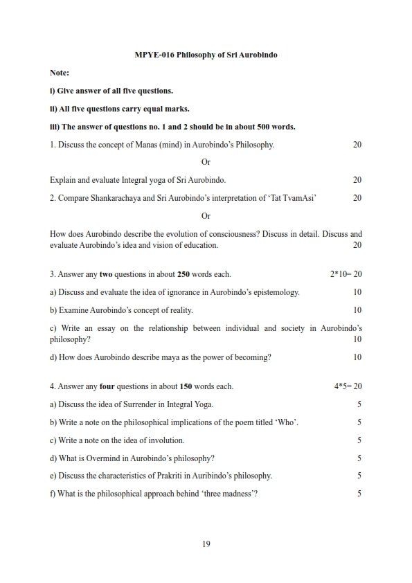 IGNOU MPYE-016 Solved Assignment 2025-26 English Medium