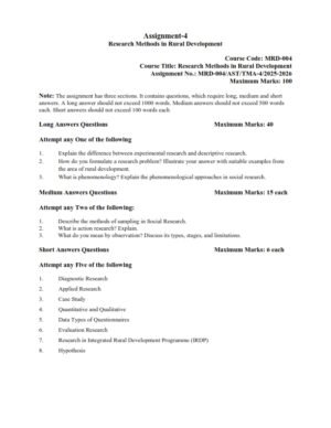 IGNOU MRD-004 Solved Assignment 2025-26 English Medium