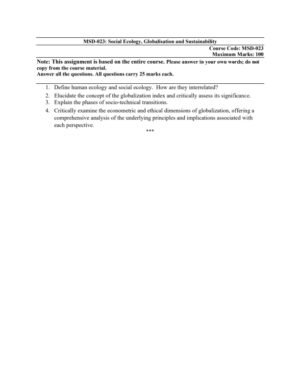 IGNOU MSD-023 Solved Assignment 2026 English Medium