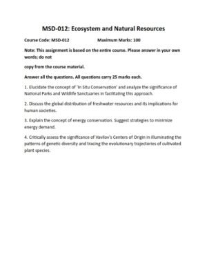 IGNOU MSD-012 Solved Assignment 2026 English Medium