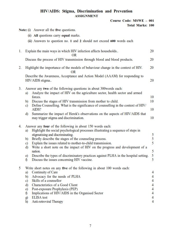 IGNOU MSWE-001 Solved Assignment 2025-26 English Medium