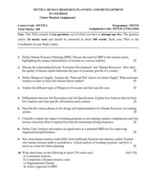 IGNOU MTTM-02 Solved Assignment 2026 English Medium